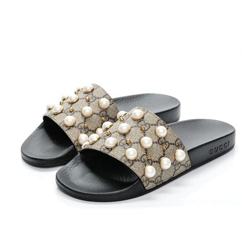 gucci slide sandals pearl|Gucci slides outlet.